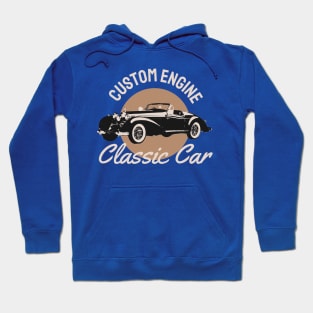 custom engine classic car Hoodie